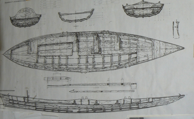 Старинные чертежи лодки 